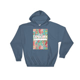 Unisex Light Floral Capricorn Hooded Sweatshirt