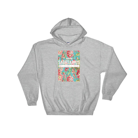 Light Floral Bonafide Sagittarius Hoodie