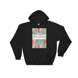 Unisex Light Floral Capricorn Hooded Sweatshirt