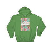 Unisex Light Floral Capricorn Hooded Sweatshirt