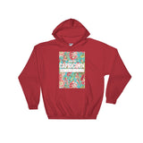 Unisex Light Floral Capricorn Hooded Sweatshirt